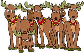sept rennes de Noel