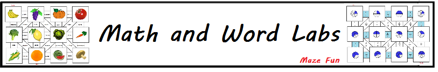Math and Word Labyrinths and Mazes