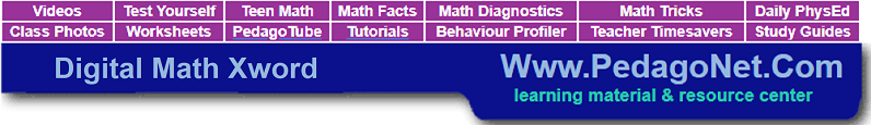 Digital Math Crossword - PedagoNet