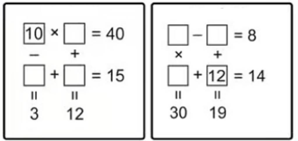 Grid Equation Puzzles