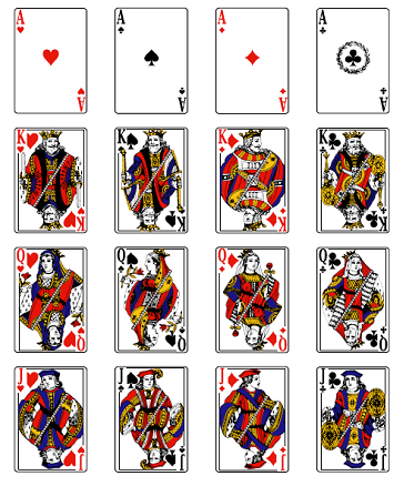 Kings,Queens,Jacks,Aces