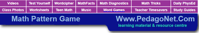 Math Pattern Game - PedagoNet
