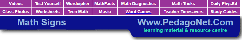 Math Signs - PedagoNet