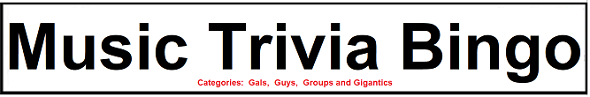 Music Trivia Bingo