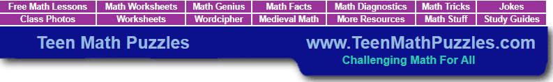 Teen Math Puzzles - PedagoNet