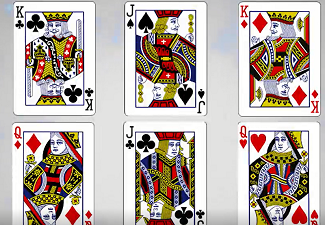 Six different cards