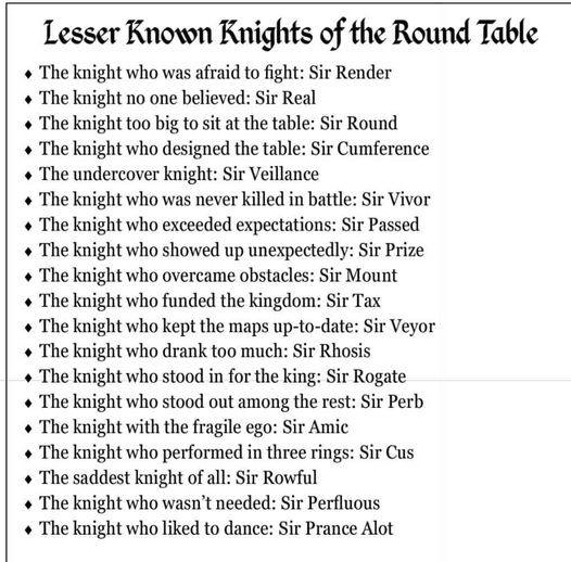More Knights Of The Round Table