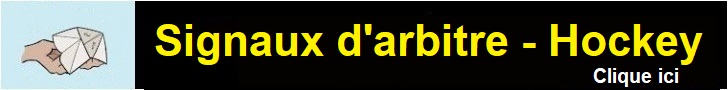 Signaux d'arbitre - Hockey