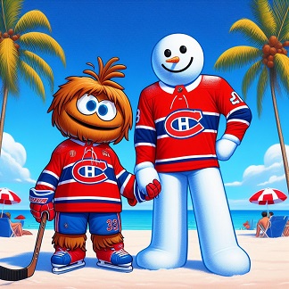 Deux mascottes du Quebec