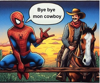 Spiderman et le cowboy