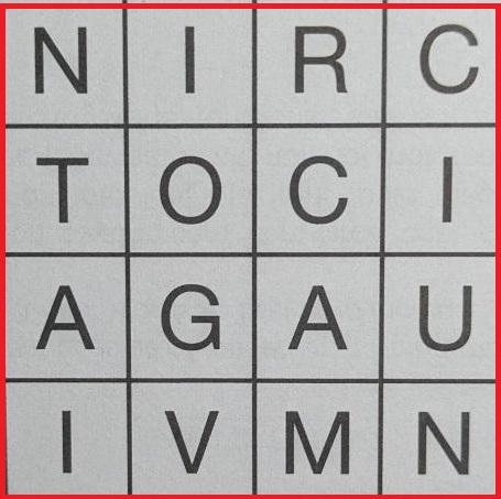 Un carr&eacute; de lettres