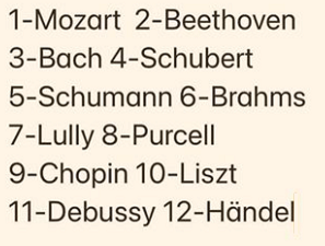 Reponse compositeurs classiques