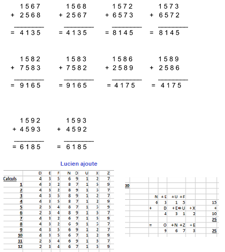 Operation cryptarithme