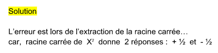 erreur algebrique