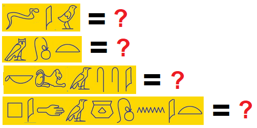 Traduisez ces hieroglyphes